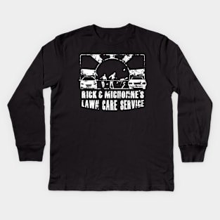 Retro Rick & Michonne's Lawn Care Kids Long Sleeve T-Shirt